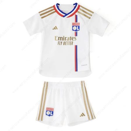 Camisola Olympique Lyon 1º Kits de futebol para crianças 23/24